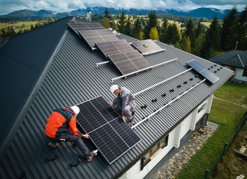Off grid solar panels home installation by First Solar Installers explaining what is an IRC certificate for solar panels.