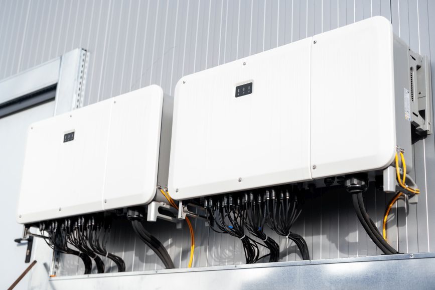 Modern solar inverter system installed by First Solar Installers showcasing equipment used in String vs. Microinverters vs. Hybrid solar setups.